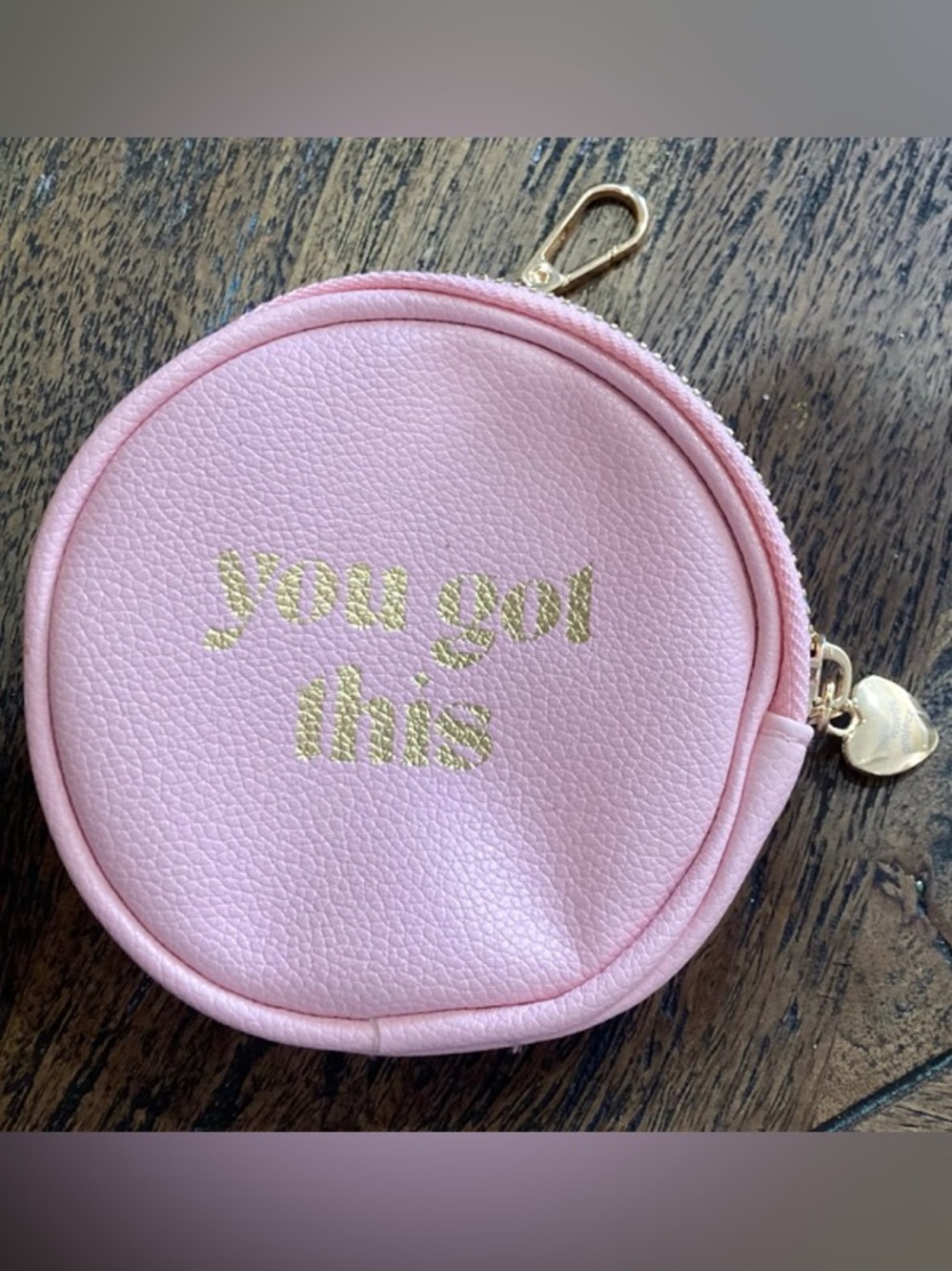 Little Words Project Pink Travel Zipper Pouch